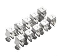 HpLive 10 pinzas de acero para resortes de base estrecha, tipo de apertura, pinzas de resorte para cepillos, ruedas, tubos, cobertizos, garajes, organización, gabinete de almacenamiento (12 mm)