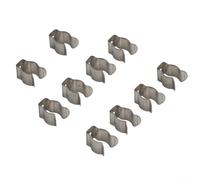 HpLive 10 pinzas de acero para resortes de base estrecha, tipo de apertura, pinzas de resorte para cepillos, ruedas, tubos, cobertizos, garajes, organización, gabinete de almacenamiento (10 mm)