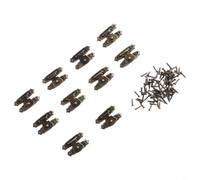 HpLive 10 unidades de cierre de pestillo de bronce antiguo, resistentes ganchos de hierro para joyero, cajas de vino, cajas de madera, retro (bronce)