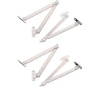 HpLive 2 barras plegables de acero inoxidable para puerta de armario, soporte plegable con tornillos para puertas, armarios (2 pares)