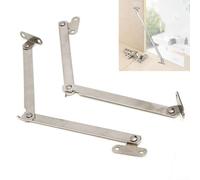 HpLive 2 barras plegables de acero inoxidable para puerta de armario, soporte plegable con tornillos para puertas, armarios (1 par)