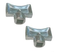 HpLive 2 llaves cuadradas de ventilación para radiador, 5 x 5 mm, para válvulas de aleación de zinc, plateadas, irrompibles, compactas, para el mantenimiento de los calentadores (A)