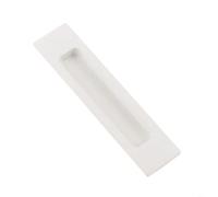 HpLive 2 tiradores de puerta corredera y tirador para muebles, tirador ranurado incrustado de aleación de aluminio en gris para armarios y guardarropas (blanco)