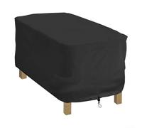 HpLive 210D Oxford Outdoor Tischabdeckung, Wasserdicht und atmungsaktiv mit Lüftungsöffungen, rechtecksche Schutzhülle für Gartenmöbel Schwarz(66 * 66 * 43cm)