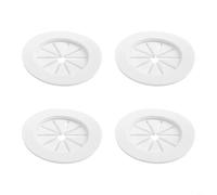 HpLive 4 piezas cubierta de paso de cable y gestión de cables Grommet para escritorio armario PVC 55 x 55 x 5 mm hasta 40 mm agujero blanco negro gris oficina (blanco)