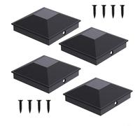 HpLive 4 tapas para postes de valla de 5 pulgadas, tapas de valla para postes cuadrados de madera, tapas de polipropileno resistentes a la intemperie (4 unidades)