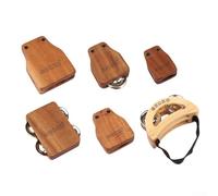 HpLive 6 accesorios para tambor de cajón, corona, tambourin, castañuelas, instrumentos de percusión (juego)