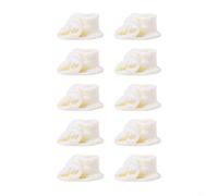 HpLive 6 clips de plástico blanco 5Q0611797B compatibles con Golf MK4, para BORA, X6, GTI, V5, V6, R32 - Sujeción segura para líneas de freno, orificio superior de 5,7 mm, fácil montaje