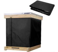 HpLive 600D Oxford - Cubierta de invierno con lámina de aluminio y cartón perlado, impermeable, resistente al viento, resistente al frío, color negro, apto para colmenas de 72 a 76,5 pulgadas