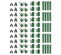 HpLive 80 piezas de conectores ajustables para enrejado de jardín, 11 mm, plástico, negro y verde, para estructuras de invernadero y plantas trepadoras, ideal