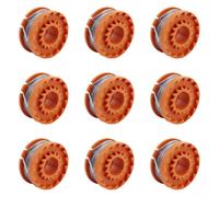 HpLive 9 piezas de bobina de repuesto y hilo de corte para WORX WG150 WG151 así como para ALLISTER MGTP 18 Li S1825CT S3630CT S3630CT2 NOF GT-250/18-D CGT36LA1(9pcs)