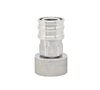 HpLive Adaptador de manguera de agua de jardín, conector de limpiador de alta presión, 3/4 pulgadas a 1/4 pulgadas para acoplamiento rápido, construcción inoxidable, resistente y duradero, para lavado