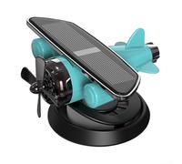 HpLive Ambientador solar para coche, modelo avión, difusor de aroma giratorio 360°, con 4 aromas para salpicadero (azul)