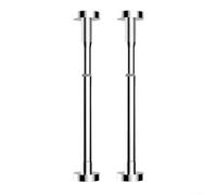 HpLive Barra de apoyo telescópica, 2 unidades, barra de apoyo ajustable de 50 a 80 cm, con mecanismo de bloqueo para armario debajo del fregadero, sofá (plata)