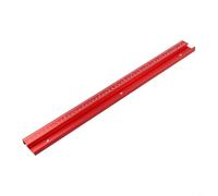 HpLive Barra ingletadora de aleación de aluminio 45 tipo T para mesa de fresado, sierra circular de mesa y sierra de cinta, rojo, 45 x 12,5 mm (500 mm)