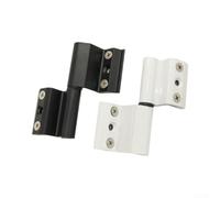 HpLive Bisagra de puerta de aleación de zinc desmontable plana negro (blanco left)