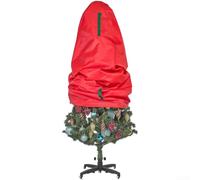 HpLive Bolsa de almacenamiento plegable impermeable Oxford 210D para árbol de Navidad, con cordón y asas reforzadas, para árboles de 3/4/5/9 pies (4 pies rojo)