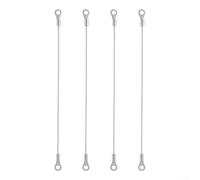 HpLive - Cable de retención para puerta de armario (200 mm, acero inoxidable, 4 unidades, cable limitador de bisagra flexible trenzado para gabinete de maletero