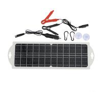 HpLive Cargador de batería solar para coche, 10 W, 12 V, monocristalino, con 23% de eficiencia, salida USB y CC, resistente a la intemperie para coche, barco