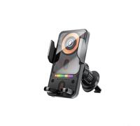 HpLive Cargador de coche inalámbrico de 15 W y soporte para teléfono móvil con sujeción automática, apertura y cierre de un solo toque, carga rápida Qi 5 W/7,5 W/10 W/15 W Max, compatible con