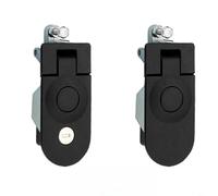 HpLive Cerradura de puerta, cierre de botón, cerradura de muebles para armario y caja de herramientas, diseño minimalista moderno con superficie negra mate, resistente de aleación de zinc (BC002-BK-52