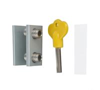 HpLive Cerraduras para ventanas correderas, juego de 1/4 cierres ajustables para ventanas correderas y puertas, llaves y tornillos dobles (40 mm Ag-Al doble)