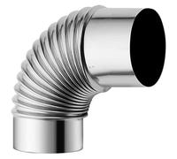 HpLive Chimenea de estufa de leña de acero inoxidable de 60 mm, adaptador de tubo de codo de chimenea de 90°, tubo flexible para horno, tubo de chimenea extendido, estufa de camping al aire libre de 6