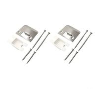 HpLive Cierre, anillos para puertas de habitaciones, guardabarros de acero inoxidable, labio extendido para resistencia a los golpes, seguridad reforzada contra la rotura, 57 x 57 mm plata, para