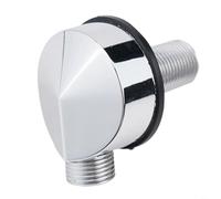 HpLive Conector de manguera de ducha cromado para codo, conector de pared, redondo, para grifos de ducha ocultos, estándar del Reino Unido de 1/2 pulgadas, plástico duradero, diseño compacto y ancho