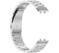 HpLive Correa de reloj de acero inoxidable, correa de metal ajustable, compatible con Huawei Band 11/11 Pro, correa de repuesto de acero inoxidable sin hendidura (plata)