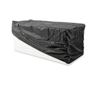 HpLive Cubierta antipolvo para caja de jardín, caja de almacenamiento, funda impermeable con cremallera, tejido Oxford 210D impermeable, sistema de cordón resistente al viento, robusto (negro S)