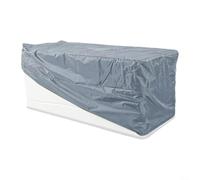 HpLive Cubierta antipolvo para caja de jardín, caja de almacenamiento, funda impermeable con cremallera, tejido Oxford 210D impermeable, sistema de cordón resistente al viento, robusto (gris L)