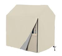 HpLive Cubierta de casa de juegos de madera Oxford 210D, resistente a la intemperie, resistente al polvo, con cordón, costuras dobles para jardín, 115 x 102 x 127 cm, color negro, blanco, duradero