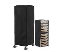 HpLive Cubierta para estantería de pan de tela Oxford 210D con ventilación, resistente al agua, protección contra el polvo para estantes de 20 niveles, negro, 59 x 72 x 163 cm (sin ventanas)