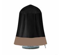HpLive Cubierta para fuente de jardín 210D, resistente a la intemperie, al viento, a la suciedad, robusta, duradera, para exteriores, diámetro de 36 pulgadas, altura de 42 pulgadas, verde, gris, café