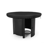 HpLive Cubierta para hoguera impermeable, funda protectora para muebles de exterior, cubierta de jardín nórdica, con cordón, poliéster 210D, negro, 80 cm/100 cm (100 cm)