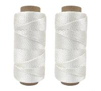 HpLive Cuerda de nailon para construcción de jardín, cuerda de albañilería, cuerda de nailon blanco, para construcción y jardín, resistente a la intemperie, 1 mm de grosor, 250 pies de longitud por