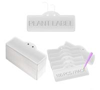 HpLive Etiquetas para plantas, metal para plantas, de aluminio suave, resistentes a la intemperie y al agua, se pueden escribir en ambos lados (100 unidades)