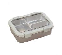 HpLive Fiambrera de acero inoxidable, fiambrera de acero inoxidable con 3 compartimentos separados y tapas a prueba de fugas, recipiente reutilizable para alimentos (marrón)