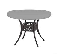 HpLive Funda de mesa redonda, resistente al agua al aire libre a prueba de polvo 210D Oxford muebles de jardín protección terraza mantel cubierta gris (153 x 10 cm)