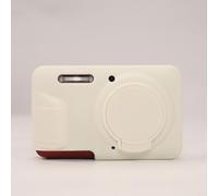 HpLive Funda de silicona para cámara KODAK para cámara digital PIXPRO FZ55, funda protectora a medida con protección de lente integrada (blanco)