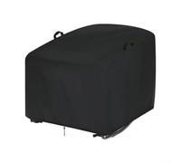 HpLive Funda impermeable Oxford 210D para muebles de jardín con banda elástica, color negro, resistente a la intemperie y fácil de limpiar