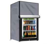 HpLive Funda para frigorífico al aire libre, impermeable 210D, resistente, para frigoríficos verticales, con cremallera (gris 58 x 58 x 142 cm)