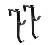 HpLive Gancho para puerta de acero inoxidable, gancho doble para valla de piscina de metal con diseño de doble gancho para valla, barandilla o postes, superficie protegida contra el óxido