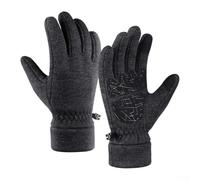 HpLive Guantes de ciclismo de invierno para hombre y mujer, cálidos, resistentes al viento, pantalla táctil, forro polar, antideslizantes, para exteriores, color negro (XL)