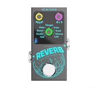 HpLive Guitarra Digital Reverb Pedal de efectos para Guitarra Integrado 9 Hall Digital Basado True Bypass con 9 efectos de reverberación digitales únicos