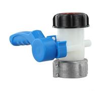 HpLive IBC DN40/DN50 DN40 - Tapón adaptador para depósito de agua y barril de lluvia, válvula con tuerca de unión de aluminio, material de HDPE resistente para 75 mm y 62 mm de rosca gruesa IBC
