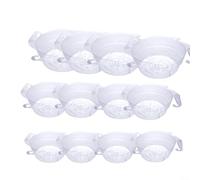 HpLive Juego de 12 salvamanteles redondos transparentes de plástico para macetas de 8/10/12 pulgadas, cuencos para plantas de varios tamaños para interiores y exteriores, recogedor de agua y cuidado