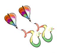 HpLive Juego de 2 carillones de viento, decoración de globos aerostáticos en 3D, diseño geométrico giratorio para jardín, terraza, carillones de viento para colgar al aire libre