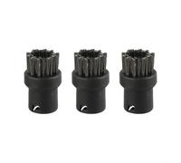 HpLive Juego de 3 cepillos redondos de acero inoxidable para Kärcher SC1 SC2 SC3 SC4 SC5 SC7 limpiador a vapor, cepillos de alambre robustos, boquillas para juntas, esquinas de cocina, baño